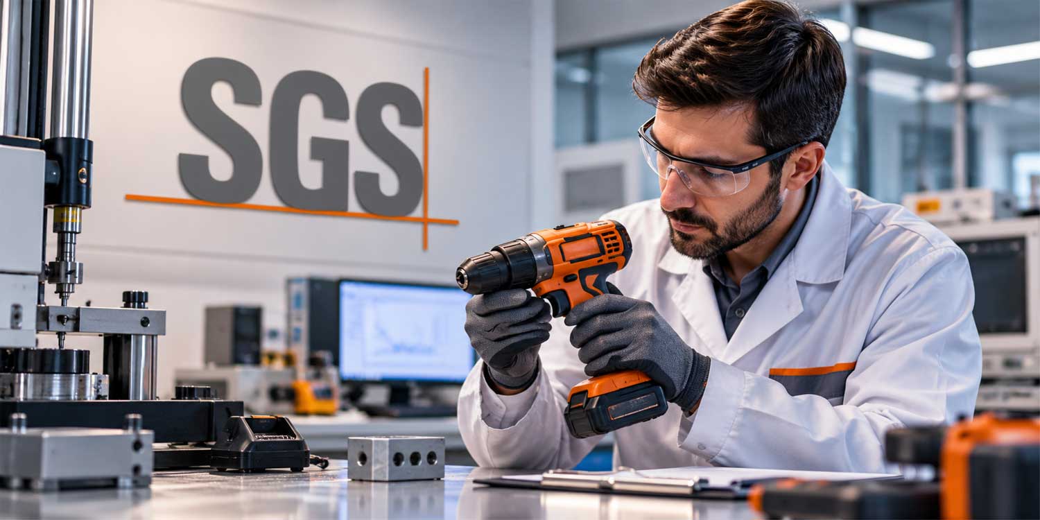 تصویر مفهومی آزمایش ابزار برقی با نشان SGS