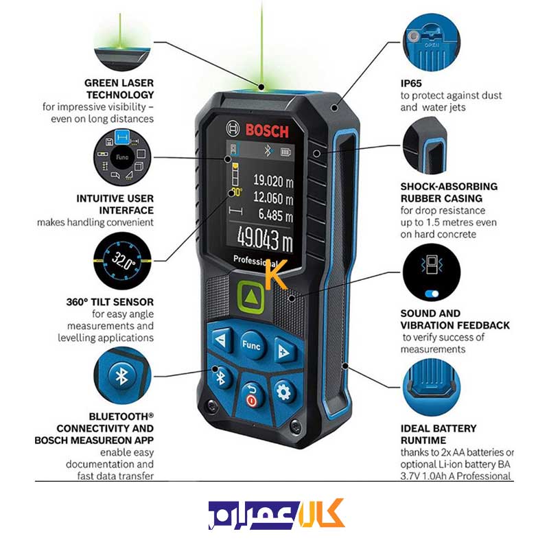 متر لیزری مدل GLM 50-27 CG بوش