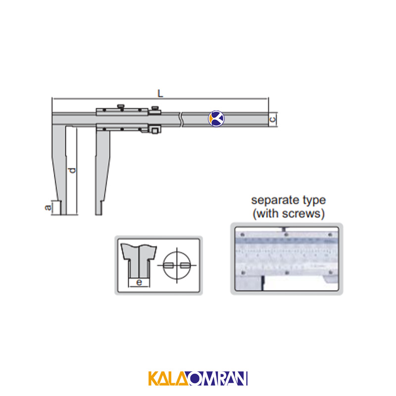 کولیس ساده مدل 1215 اینسایز