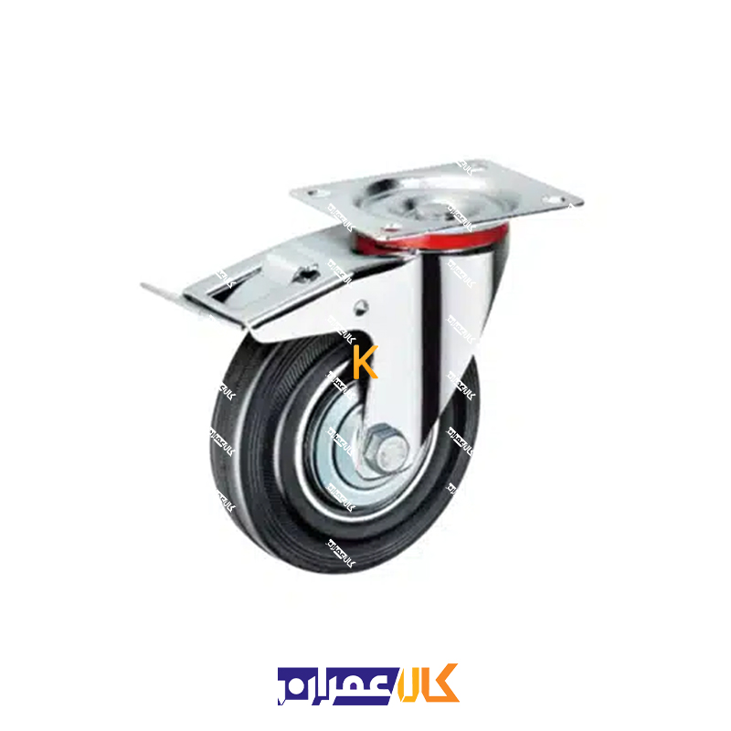 چرخ ترمزدار ورقی مشکی سایز 12.5