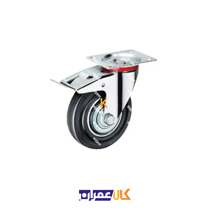 چرخ ترمزدار ورقی مشکی سایز 7.5
