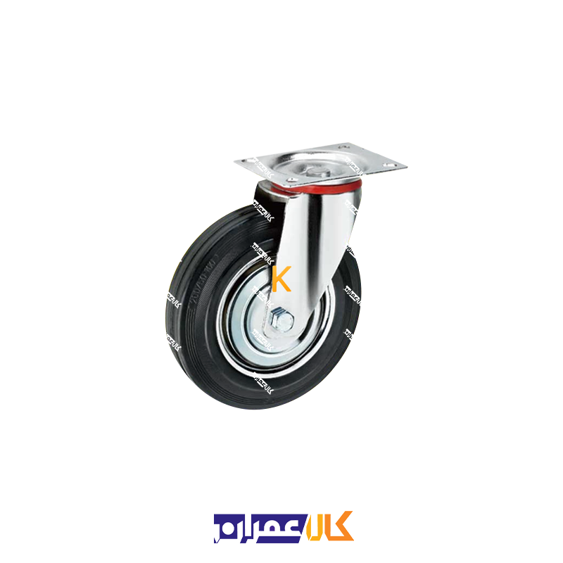 چرخ گردان ورقی مشکی سایز 7.5 سانتی متر