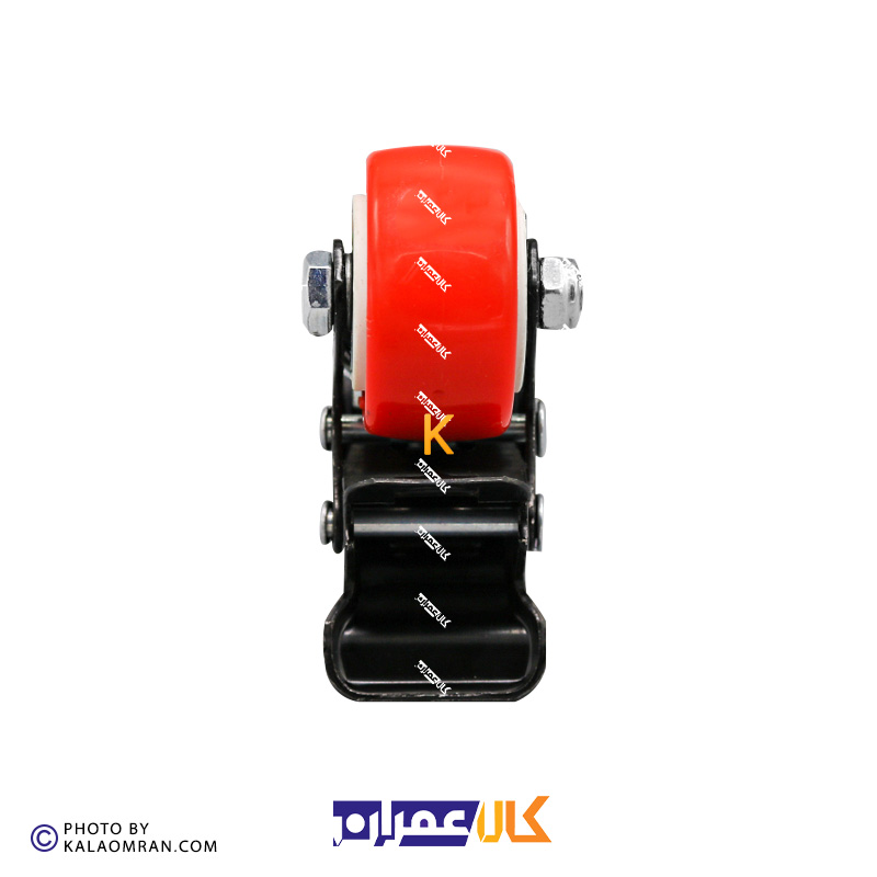 چرخ پیچی ترمزدار لوکس نارنجی پایه مشکی سایز 5