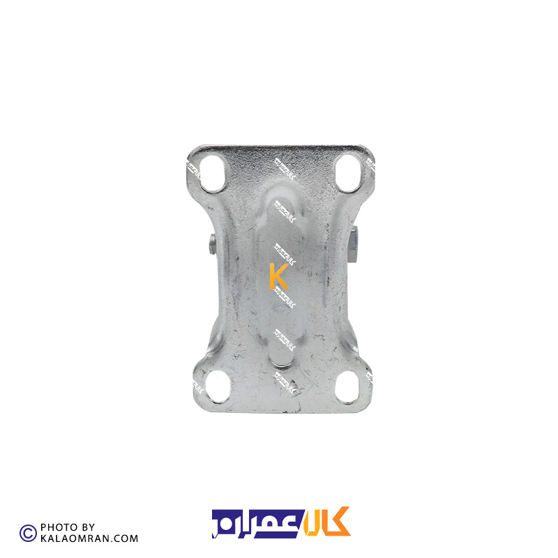 چرخ ثابت لوکس نارنجی پایه سفید سایز 7.5