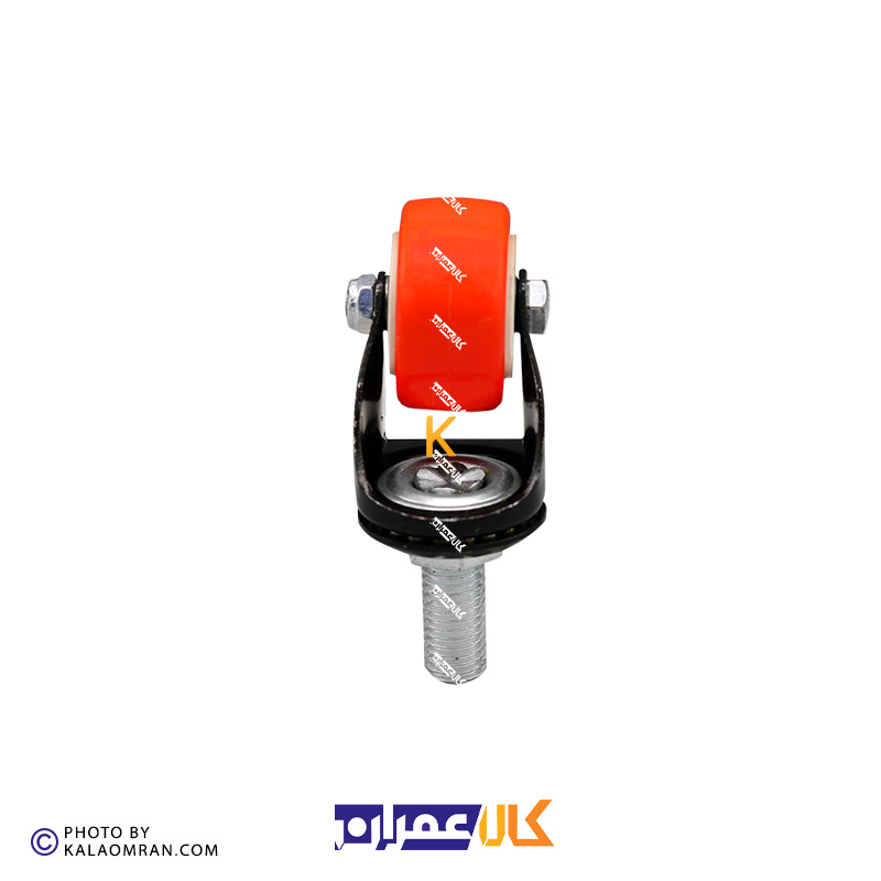 چرخ پیچی گردان لوکس نارنجی پایه مشکی سایز 5