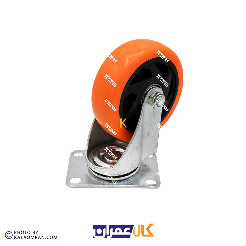 چرخ گردان لوکس نارنجی پایه سفید سایز 10