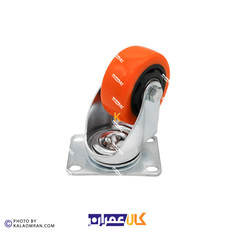 چرخ گردان لوکس نارنجی پایه سفید سایز 7.5