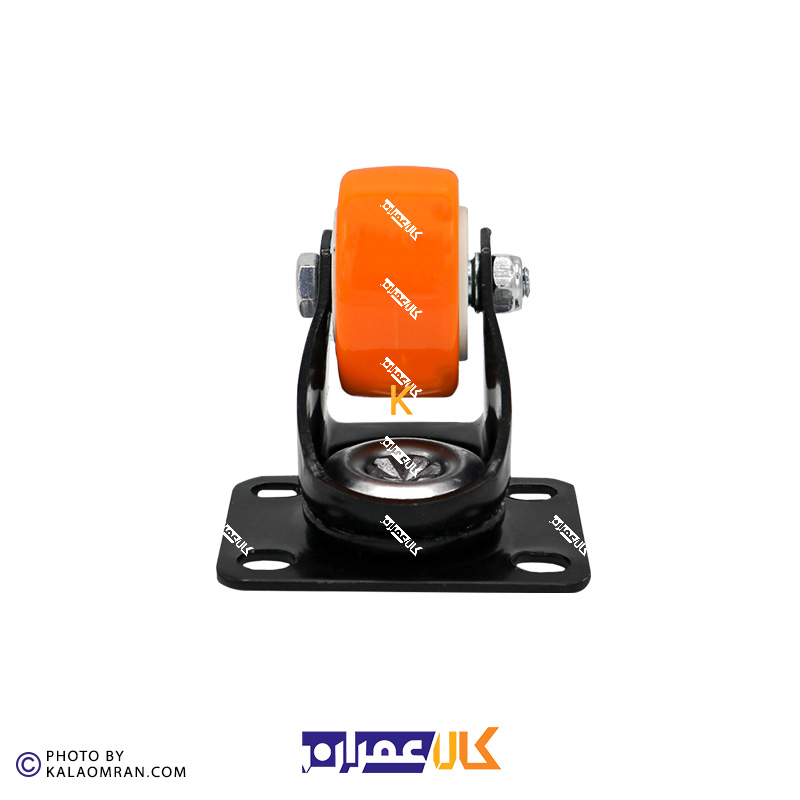 چرخ گردان لوکس نارنجی پایه مشکی سایز 5