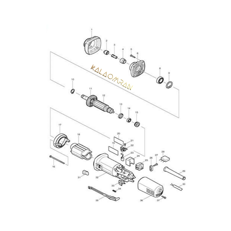 فرز انگشتی گلو کوتاه مدل GD0602 ماکیتا