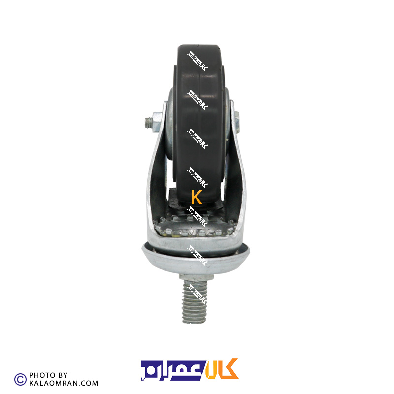 چرخ پیچی ترمزدار طوسی سایز 7.5 سانتی متر