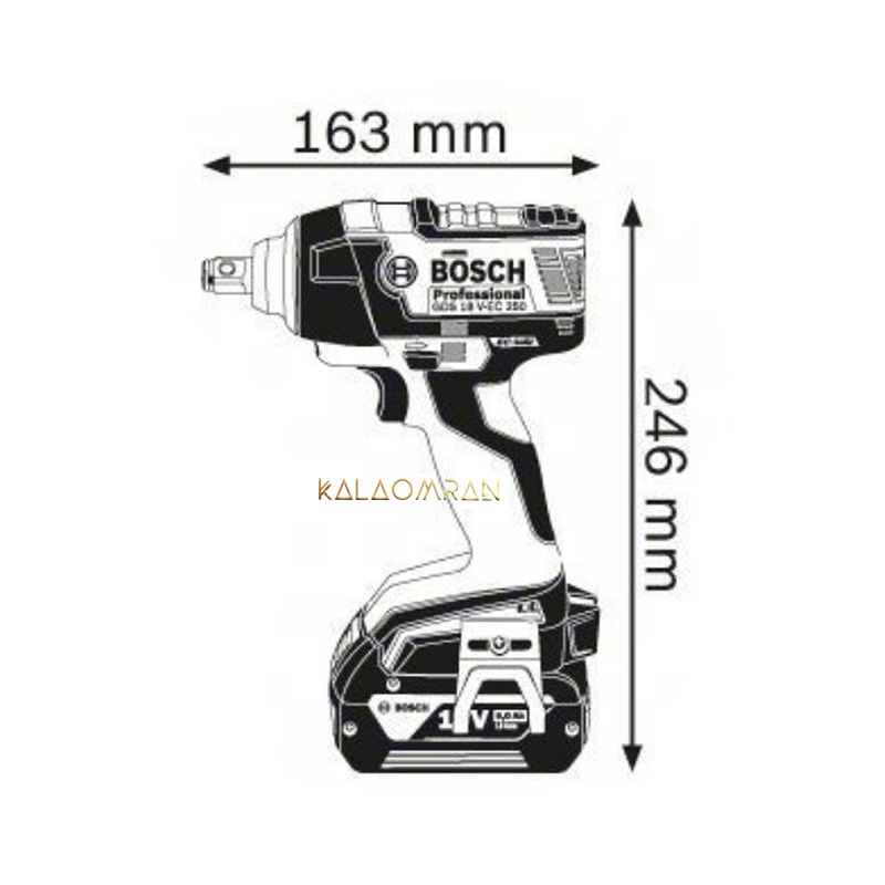 آچار بکس شارژی مدل GDS 18 V-EC 250 بوش