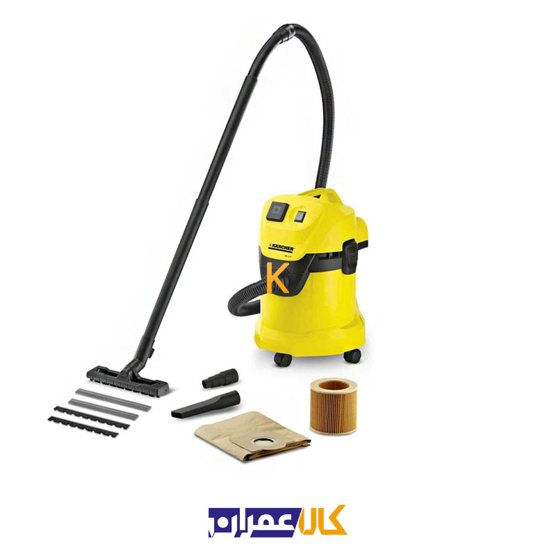 جارو برقی صنعتی آب و خاک مدل WD3 P کارچر