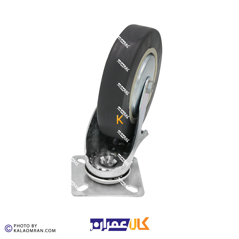 چرخ ترمزدار طوسی سایز 12.5 سانتی متر