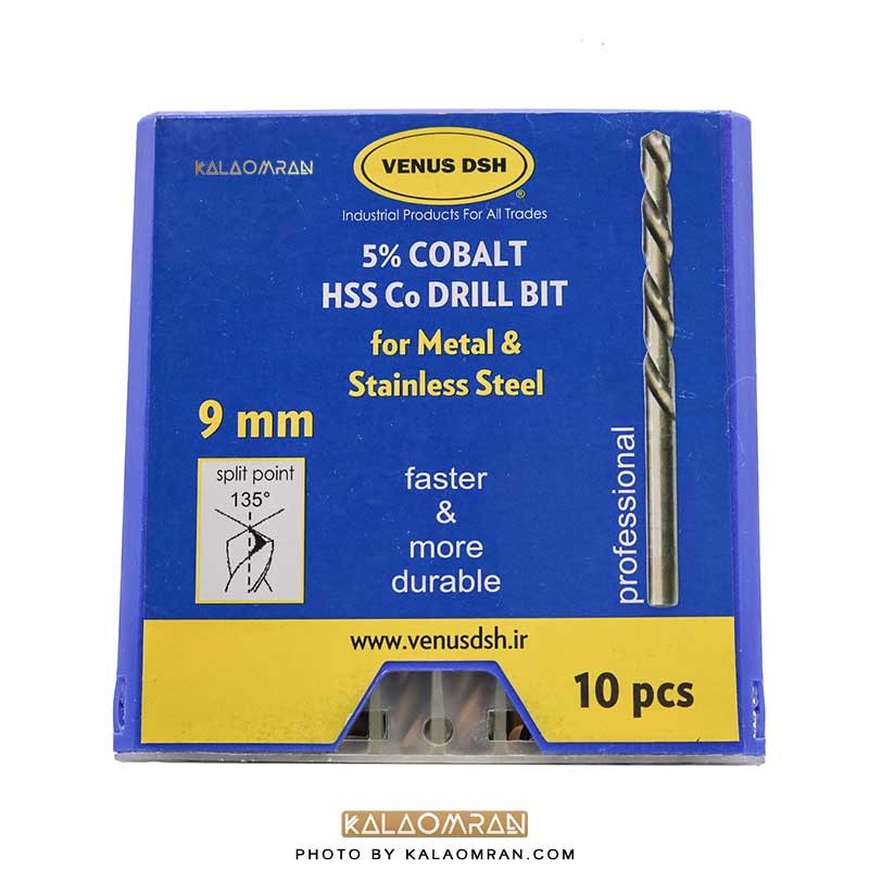 ست 10 عددی مته کبالت سایز 9 میلی متر VENUS DSH
