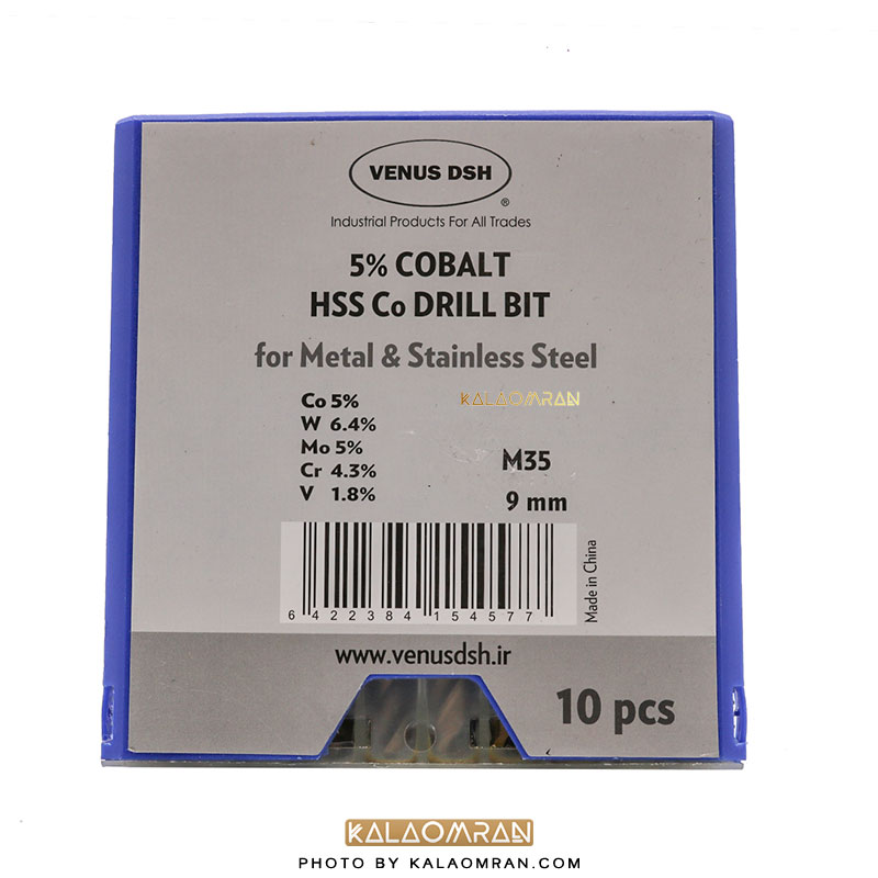 ست 10 عددی مته کبالت سایز 9 میلی متر VENUS DSH