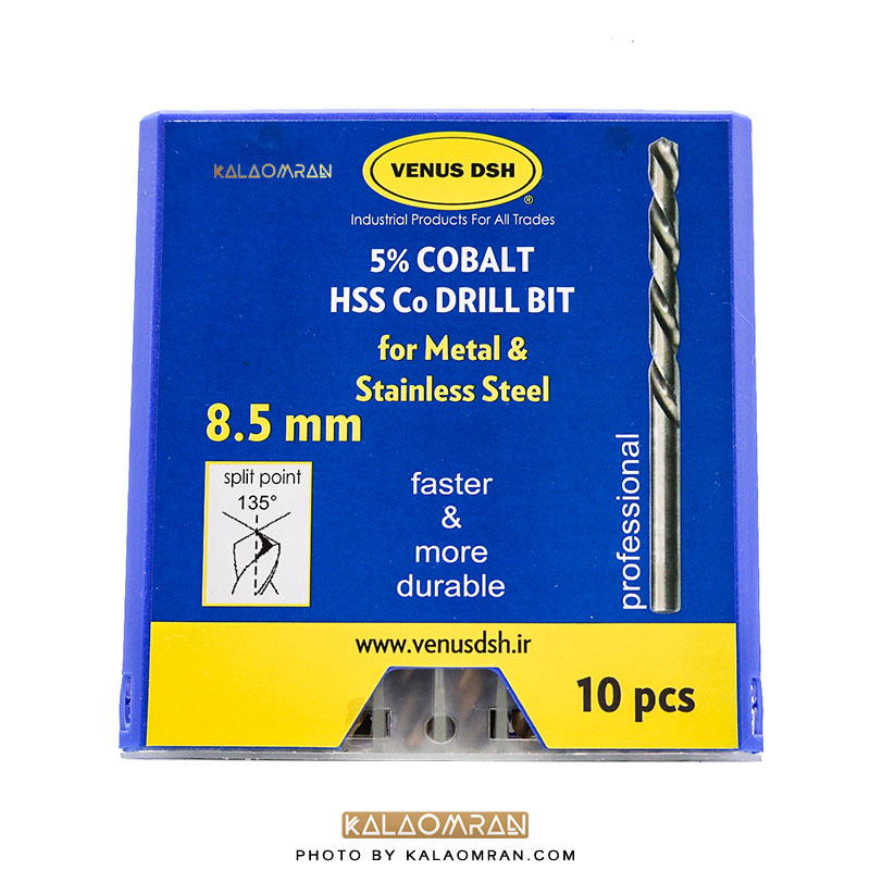 ست 10 عددی مته کبالت سایز 8.5 میلی متر VENUS DSH