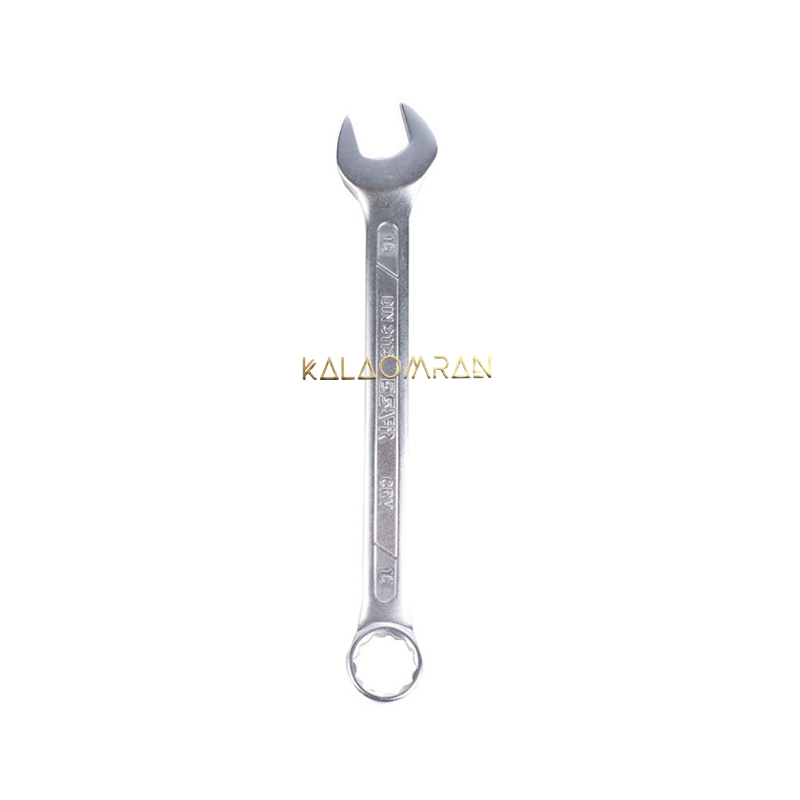 آچار یک سر تخت و یک سر رینگ سفیر سایز 16