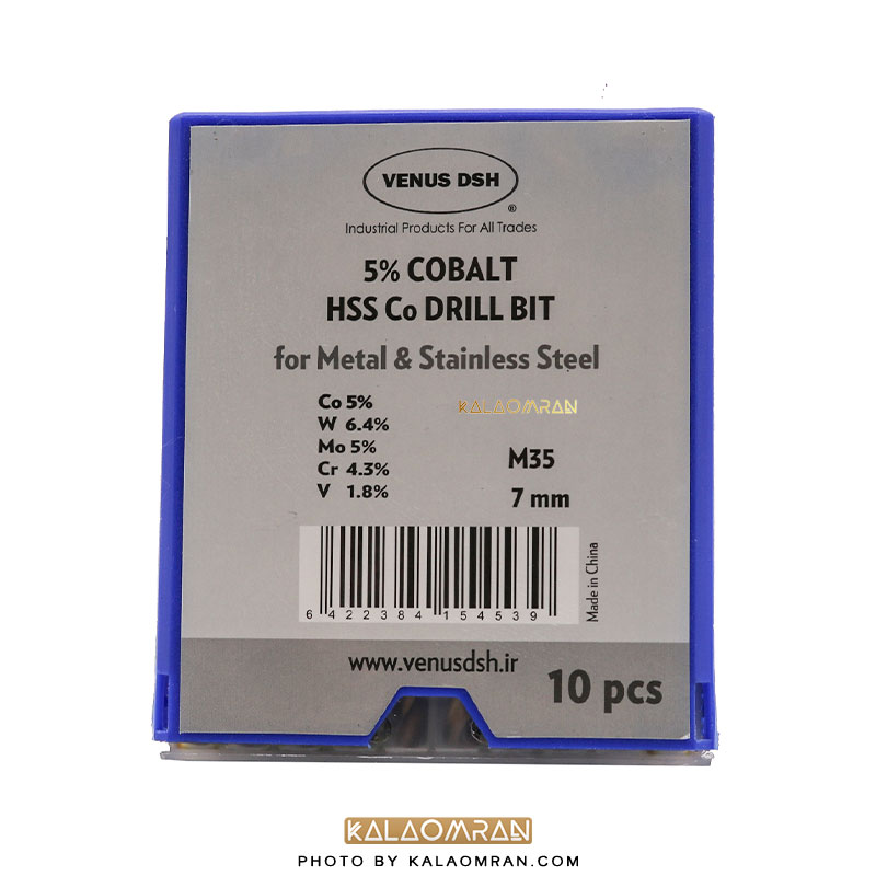 ست 10 عددی مته کبالت سایز 7 میلی متر VENUS DSH