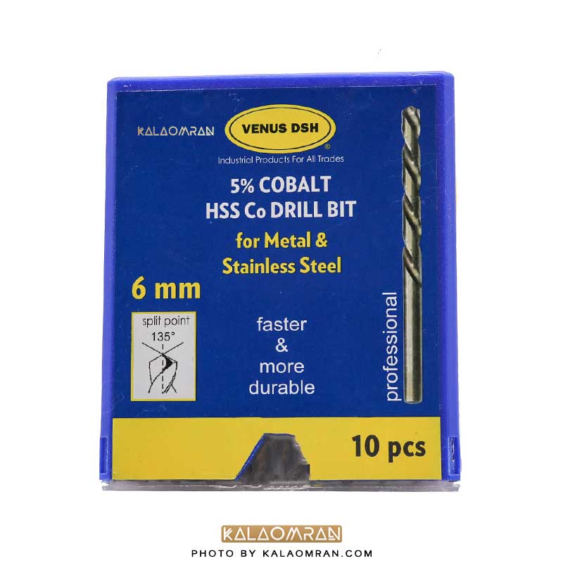 ست 10 عددی مته کبالت سایز 6 میلی متر VENUS DSH