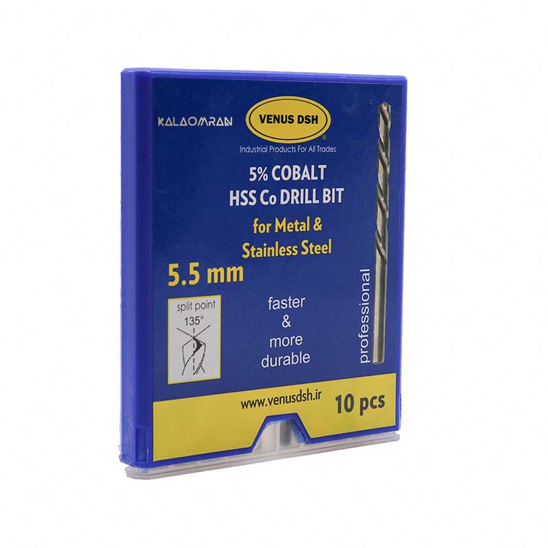 ست 10 عددی مته کبالت سایز 5.5 میلی متر VENUS DSH