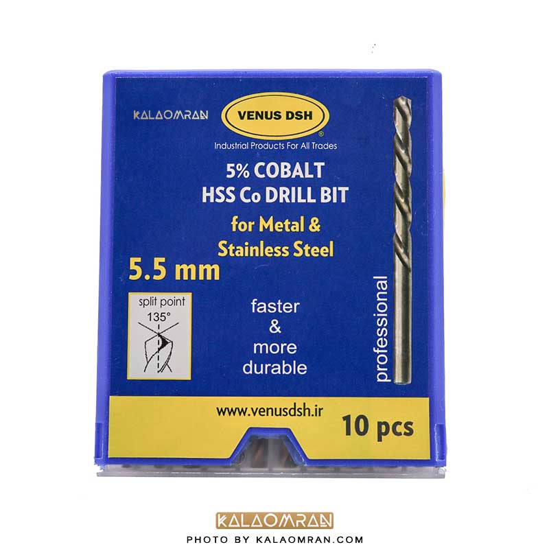 ست 10 عددی مته کبالت سایز 5.5 میلی متر VENUS DSH