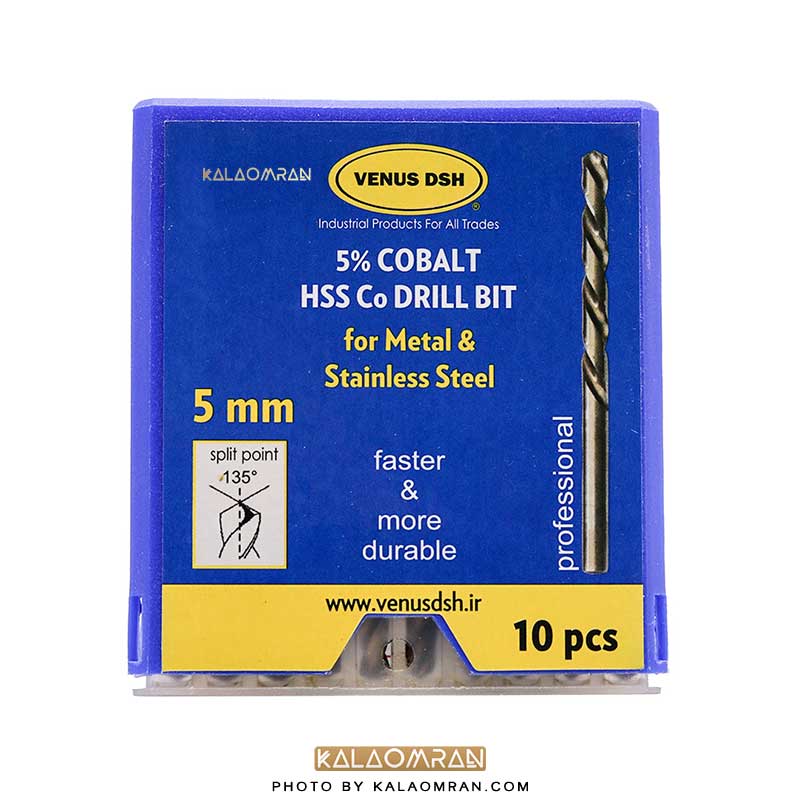 ست 10 عددی مته کبالت سایز 5 میلی متر VENUS DSH