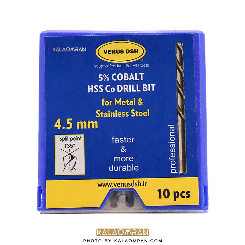 ست 10 عددی مته کبالت سایز 4.5 میلی متر VENUS DSH