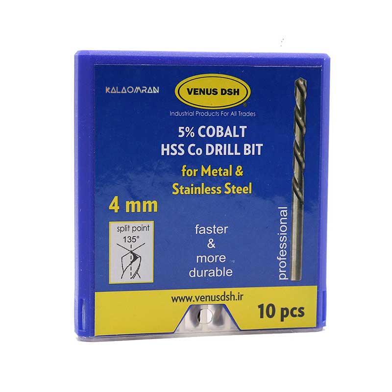 ست 10 عددی مته کبالت سایز 4 میلی متر VENUS DSH