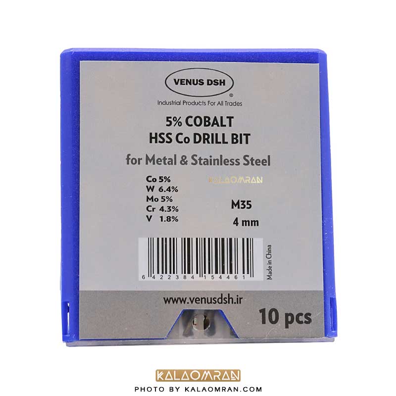 ست 10 عددی مته کبالت سایز 4 میلی متر VENUS DSH
