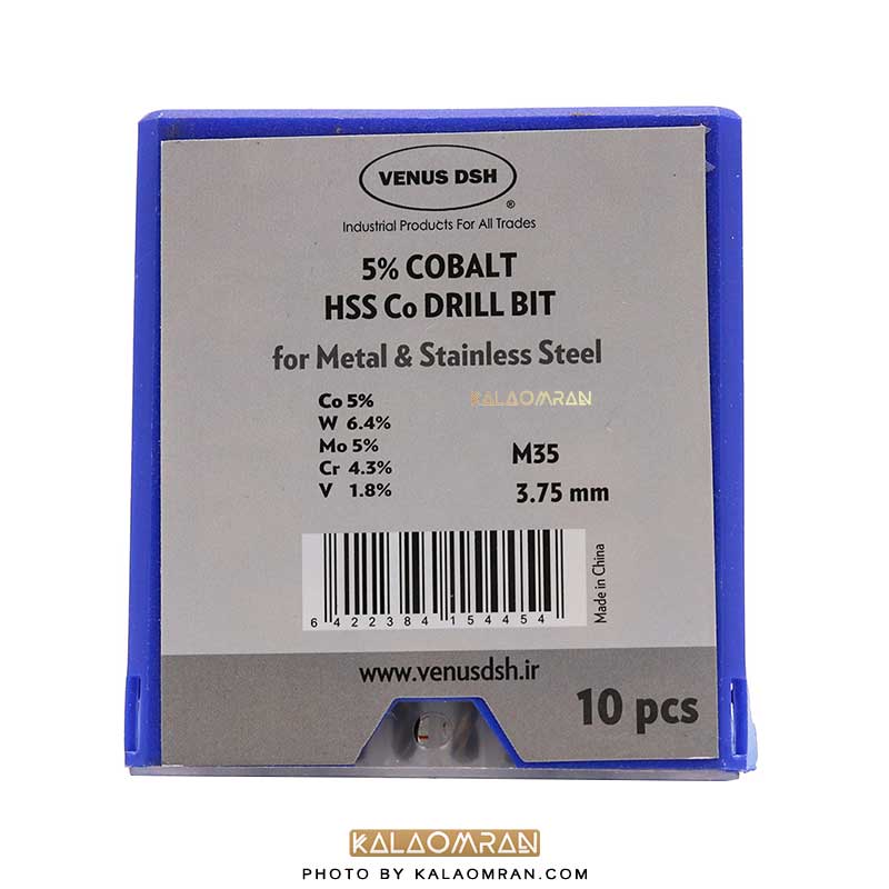 ست 10 عددی مته کبالت سایز 3.75 میلی متر VENUS DSH