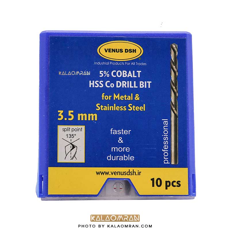 ست 10 عددی مته کبالت سایز 3.5 میلی متر VENUS DSH