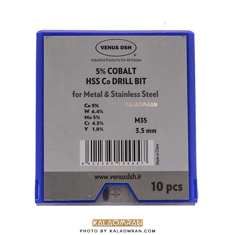 ست 10 عددی مته کبالت سایز 3.5 میلی متر VENUS DSH