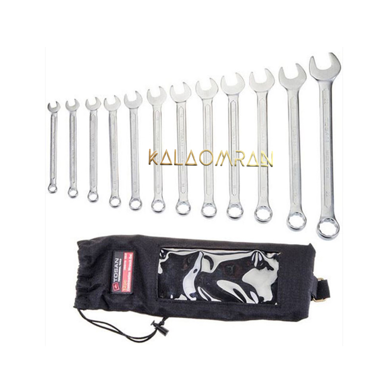 ست 12 عددی آچار یک سرتخت - یک سررینگ توسن