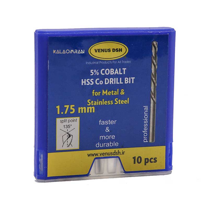 ست 10 عددی مته کبالت سایز 1.75 میلی متر VENUS DSH