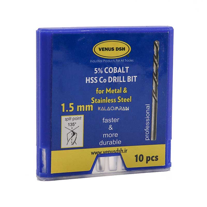 ست 10 عددی مته کبالت سایز 1.5 میلی متر VENUS DSH
