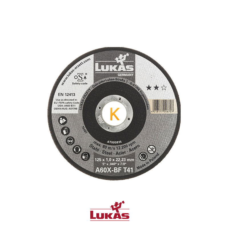 دیسک صفحه آهن بر مدل 1.0x125 لوکاس
