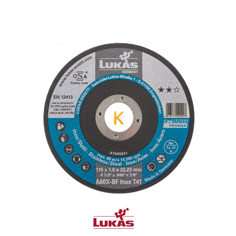 دیسک صفحه استیل بر مدل 1.0x115 لوکاس