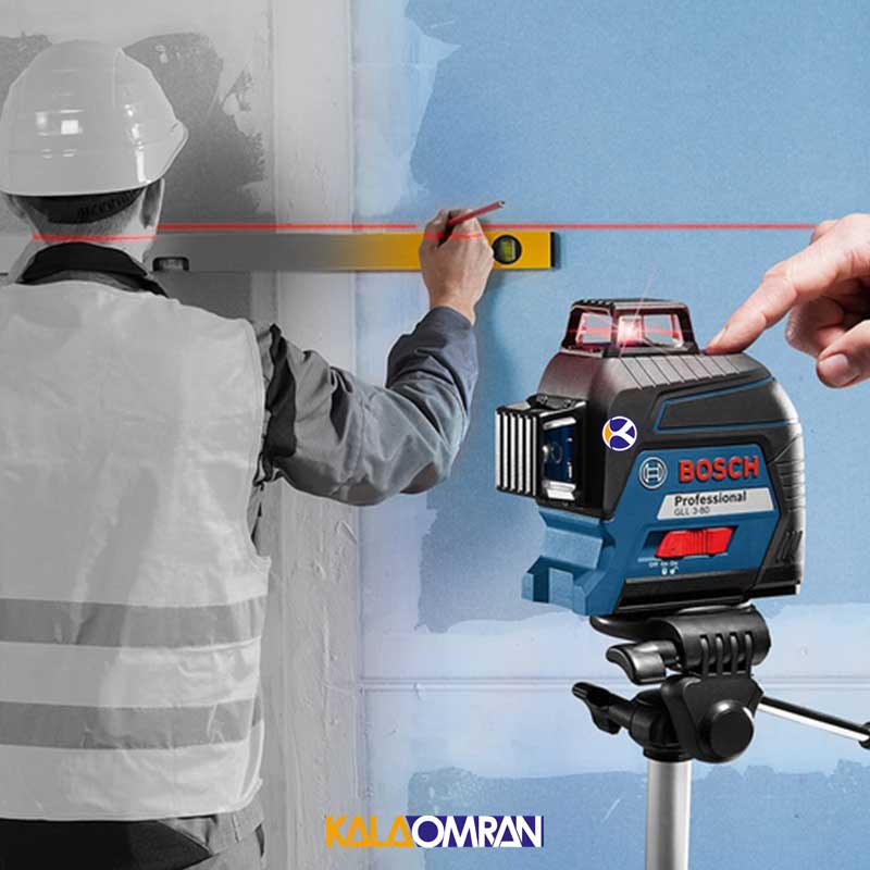 تراز لیزری مدل GLL 3-80 P به همراه سه پایه BT 150 بوش