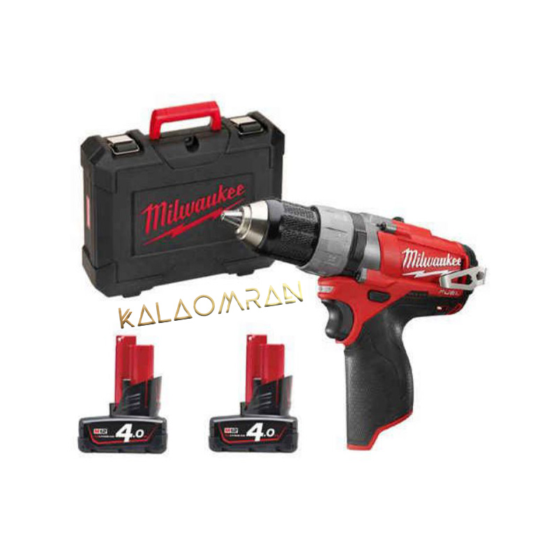 دریل پیچ گوشتی چکشی شارژی میلواکی مدل M12 CDD-402C