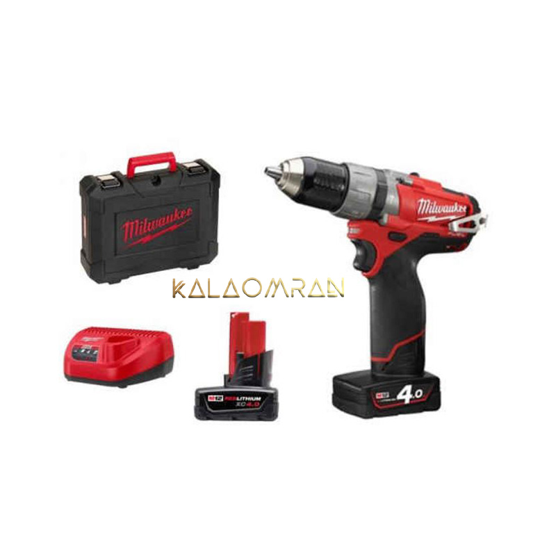 دریل پیچ گوشتی چکشی شارژی میلواکی مدل M12 CDD-402C