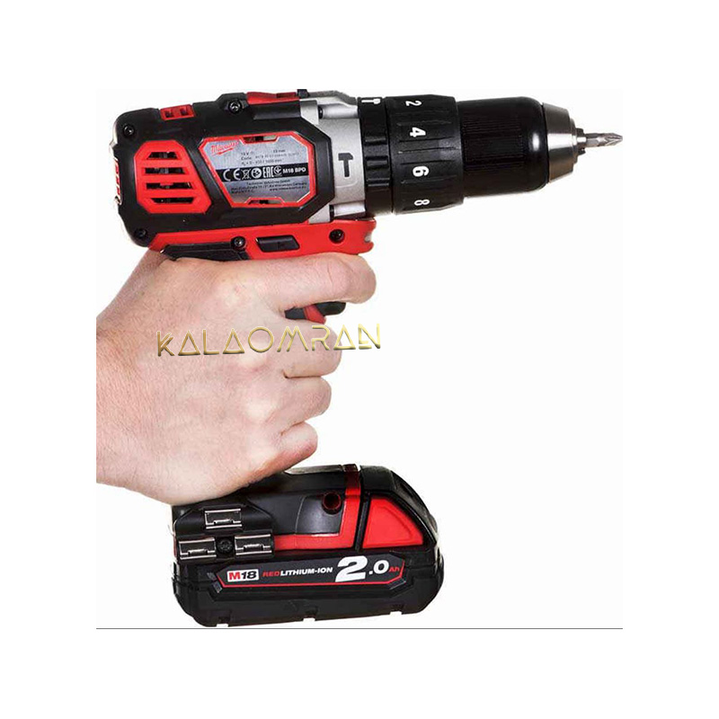 دریل پیچ گوشتی چکشی شارژی میلواکی مدل M18 BPD-202