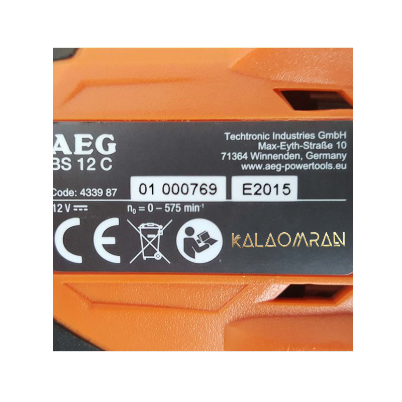 دریل پیچ گوشتی شارژی آاگ مدل BS 12C
