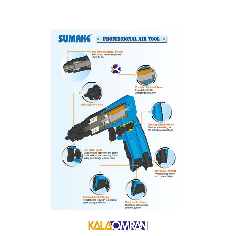 پیچ گوشتی بادی هفت تیری مدل ST-M5020 سوماک