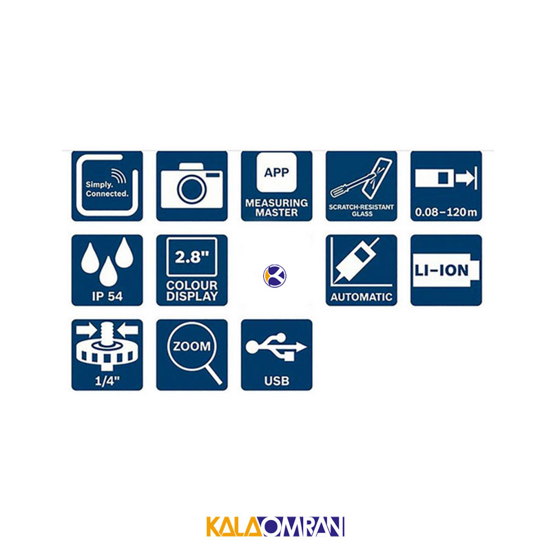 متر لیزری دوربین دار مدل GLM 120 C بوش