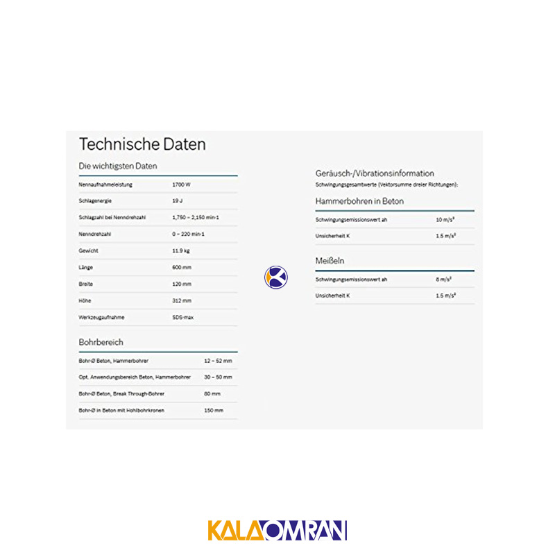 دریل بتن کن GBH12-52DV بوش