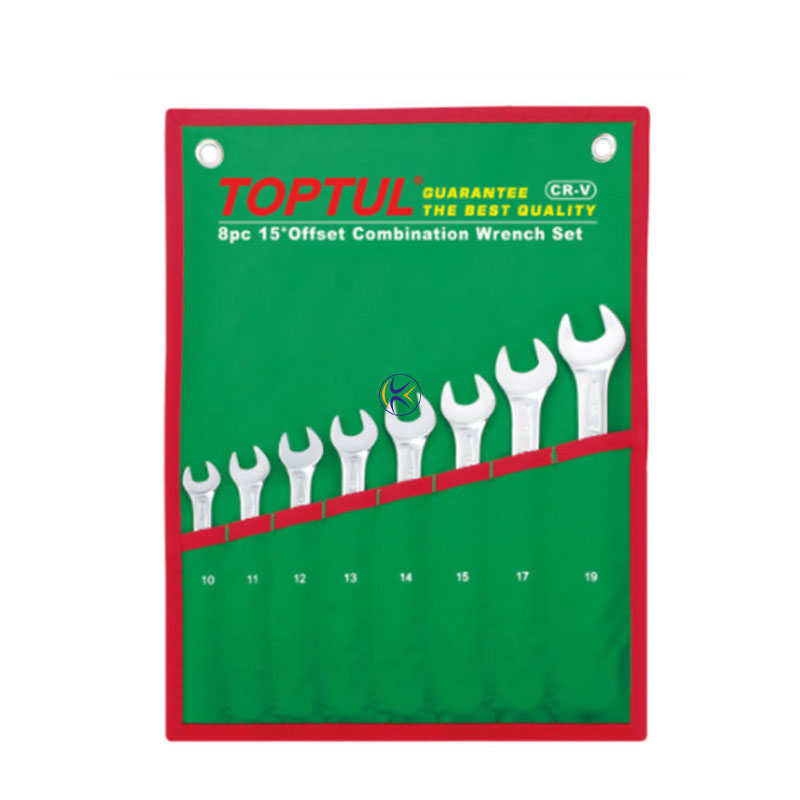مجموعه 8 عددی آچار یک سر رینگی مدل GAAA0804 تاپ تول TOPTUL