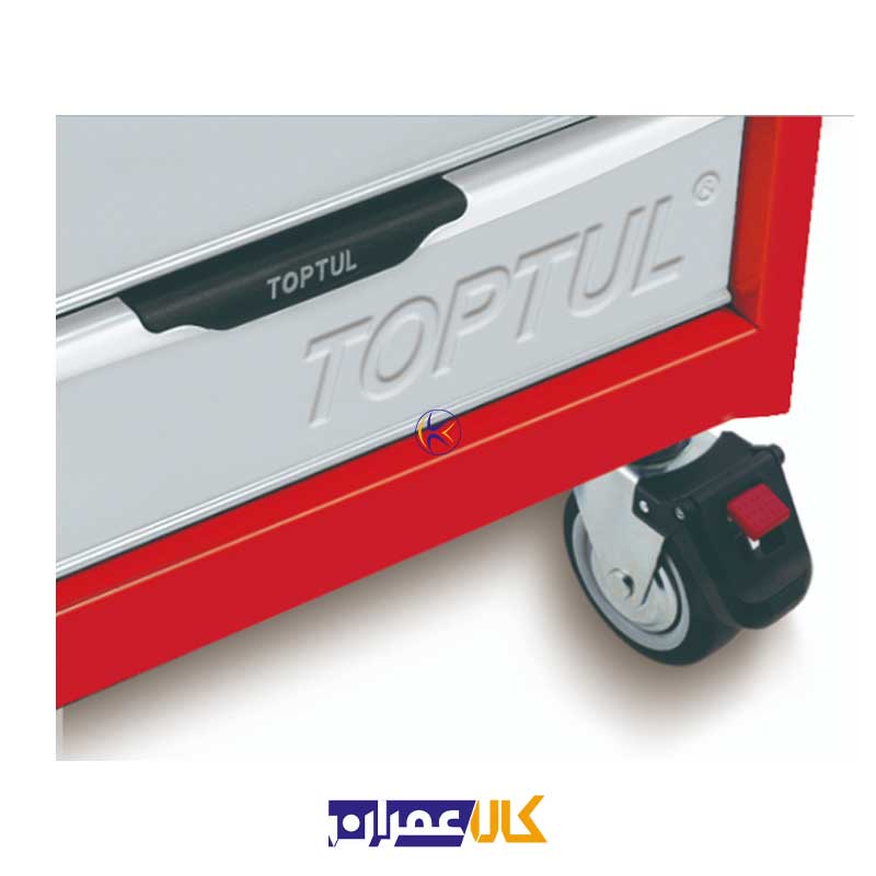 جعبه ابزار 7 کشو چرخ دار (قرمز) بدون ابزار مدل TCAC0702 تاپ تول Toptul