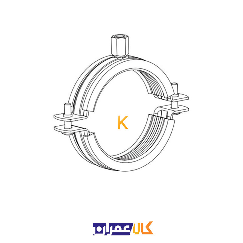 بست روکش دار دو پیچ 2″ GSP