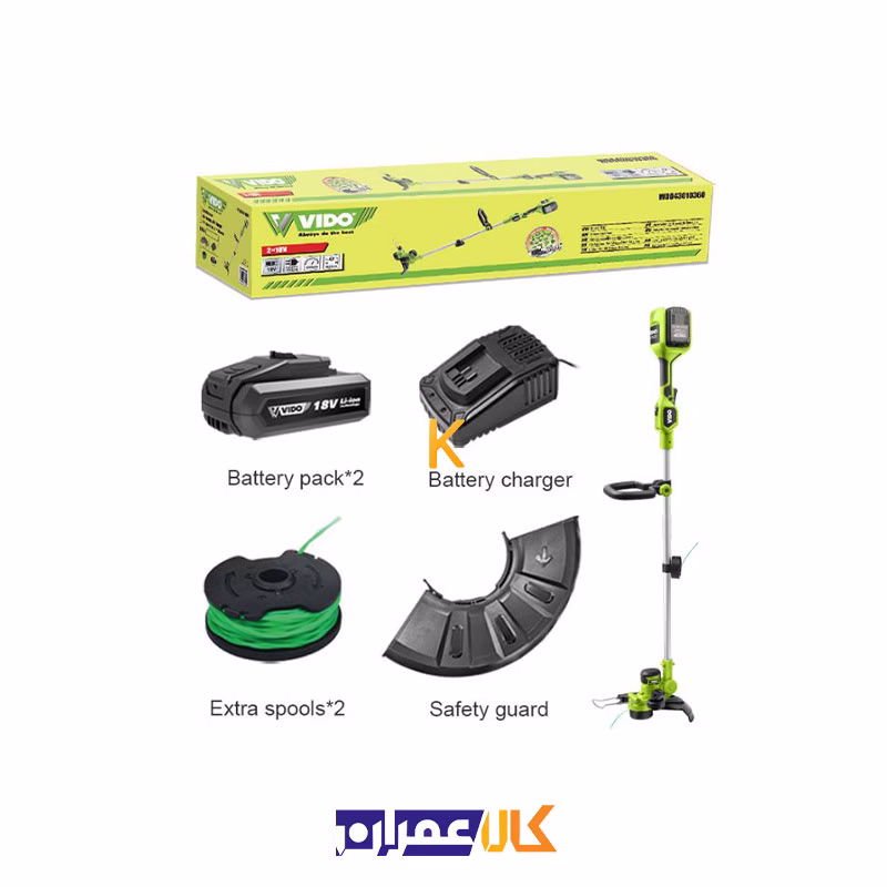 علف زن شارژی 18 ولت 4 آمپر مدل WD043010180 ویدو