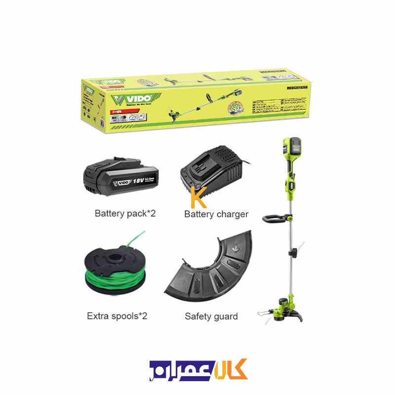 علف زن شارژی 18 ولت 2 آمپر مدل WD043010180 ویدو
